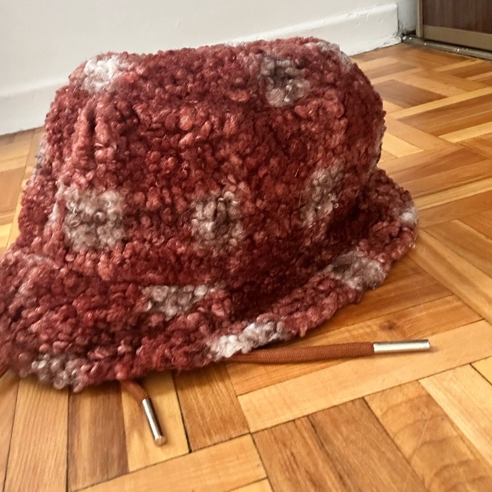 Steve Madden Red and Orange Bucket Hat